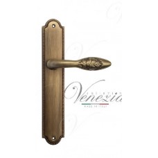 Ручка дверная на планке проходная Venezia Casanova PL98 матовая бронза