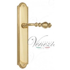 Ручка дверная на планке проходная Venezia Gifestion PL98 полированная латунь