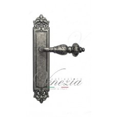 Ручка дверная на планке проходная Venezia Lucrecia PL96 античное серебро