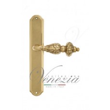 Ручка дверная на планке с фиксатором Venezia Lucrecia WC-1 PL02 полированная латунь