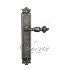 Ручка дверная на планке с фиксатором Venezia Lucrecia WC-2 PL97 античное серебро