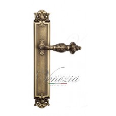 Ручка дверная на планке с фиксатором Venezia Lucrecia WC-2 PL97 матовая бронза