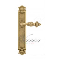 Ручка дверная на планке с фиксатором Venezia Lucrecia WC-2 PL97 полированная латунь