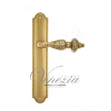Ручка дверная на планке с фиксатором Venezia Lucrecia WC-2 PL98 полированная латунь