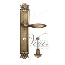 Ручка дверная на планке с фиксатором Venezia Maggiore WC-2 PL97 матовая бронза