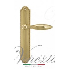 Ручка дверная на планке с фиксатором Venezia Maggiore WC-2 PL98 полированная латунь