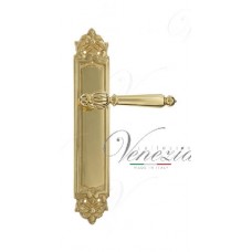 Ручка дверная на планке проходная Venezia Pellestrina PL96 полированная латунь