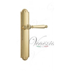 Ручка дверная на планке проходная Venezia Pellestrina PL98 полированная латунь