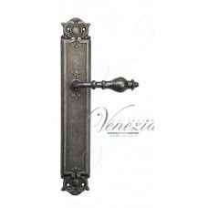 Ручка дверная на планке проходная Venezia Gifestion PL97 античное серебро