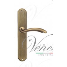 Ручка дверная на планке проходная Venezia Versale PL02 матовая бронза