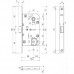 Замок сантехнический Agb Wc B01102.50.03.567 (Латунь) Mediana Evolution с отв. планкой