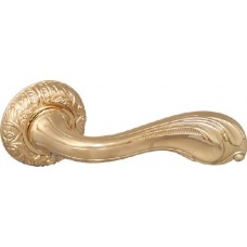 Ручка дверная на круглой розетке Fuaro Barocco Sm Gold-24 Золото 24К