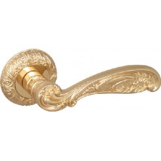 Ручка дверная на круглой розетке Fuaro Brilliant Sm Gold-24 Золото 24К