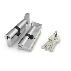 Цилиндровый механизм с вертушкой 100 Cm 80 Mm (35+10+35) Cp Хром, Fuaro