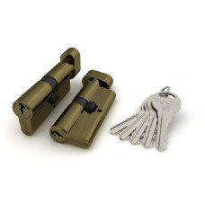 Цилиндровый механизм с вертушкой R302/60 Mm-Bl (25+10+25) Ab Бронза 5 Кл. Блистер, Fuaro