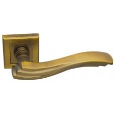 Ручка дверная на квадратной розетке Adden Bau Quadro Onda Q304 Brushed Cafe, Кофе