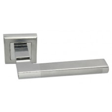 Ручка дверная на квадратной розетке Adden Bau Quadro Piana Q307 Satin Chrome, Хром