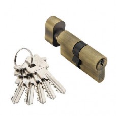 Цилиндровый механизм Adden Bau Cyl 5-60 Knob Bronze, Бронза; Ключ-Вертушка