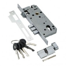 Замок с секр. цилиндром Adden Bau Lock 4585 5-60B D Chrome, Хром, Ключ-Вертушка,Перфорированный Ключ