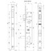 Корпус замка врезного цилиндрового узкопроф. Kale-Kilit 153/P (20 Mm) W/B (Никель)