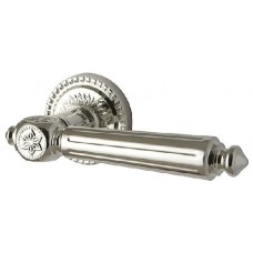 Ручка дверная на круглой розетке Armadillo Matador Cl4-Silver-925 Серебро 925