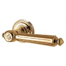 Ручка дверная на круглой розетке Armadillo Matador Cl4-Gold-24 Золото 24К