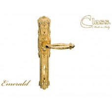 Ручка дверная на планке с фиксатором Class 1070 Emerald Wc Золото 24 К