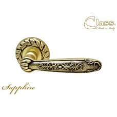 Ручка дверная на круглой розетке Class 1045 Sapphire 60 Mm Старинная Латунь + Коричневый