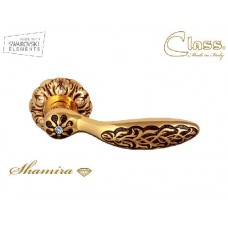 Ручка дверная на круглой розетке Class 1065 Shamira Rose 60 Mm Золото 24 K+ Коричневый + 6S