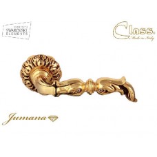 Ручка дверная на круглой розетке Class 1105 Jumana Rose 60 Mm Золото 24K + Коричневый + S