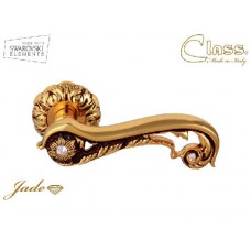 Ручка дверная на круглой розетке Class 1115 Jade Rose 60 Mm Золото 24K + Коричневый + S