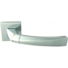Ручка дверная на квадратной розетке Forme Crystal2 269 Хром матовый /Хром