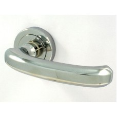 Ручка дверная на круглой розетке Pasini Piatta Chrome Хром