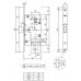 Замок межкомнатный магнитный Agb под цилиндр с отв. пл. (Латунь) Mediana Polaris B05103.50.03.567 (=B04103)