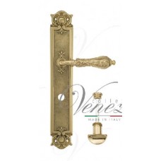 Ручка дверная на планке с фиксатором Venezia Monte Cristo WC-2 PL97 полированная латунь