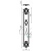 Ручка дверная на планке с фиксатором Venezia Casanova WC-2 PL97 французское золото + коричневый
