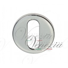 Накладка дверная круглая под ключ буратино Venezia Unique KEY-30 (серия SLIM) полированный хром 2 шт