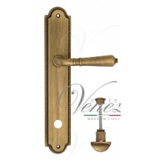 Ручка дверная на планке с фиксатором Venezia Vignole WC-2 PL98 матовая бронза