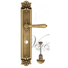 Ручка дверная на планке с фиксатором Venezia Vignole WC-2 PL97 матовая бронза