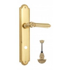 Ручка дверная на планке с фиксатором Venezia Castello WC-2 PL98 полированная латунь