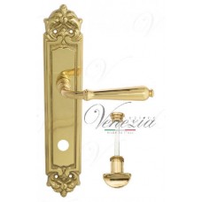 Ручка дверная на планке с фиксатором Venezia Classic WC-2 PL96 полированная латунь