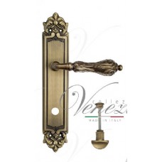 Ручка дверная на планке с фиксатором Venezia Monte Cristo WC-2 PL96 матовая бронза