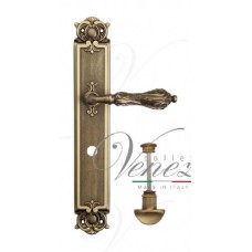 Ручка дверная на планке с фиксатором Venezia Monte Cristo WC-2 PL97 матовая бронза