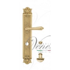 Ручка дверная на планке с фиксатором Venezia Vignole WC-2 PL97 полированная латунь