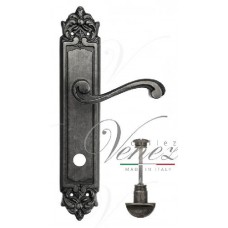 Ручка дверная на планке с фиксатором Venezia Vivaldi WC-2 PL96 античное серебро
