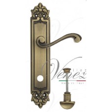 Ручка дверная на планке с фиксатором Venezia Vivaldi WC-2 PL96 матовая бронза