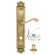 Ручка дверная на планке с фиксатором Venezia Vivaldi WC-2 PL97 полированная латунь