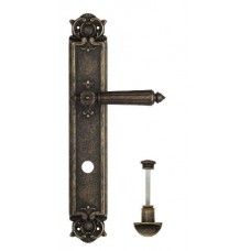 Ручка дверная на планке с фиксатором Venezia Castello WC-2 PL97 античная бронза