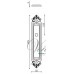 Ручка дверная на планке с фиксатором Venezia Casanova WC-2 PL96 французское золото + коричневый
