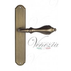 Ручка дверная на планке проходная Venezia Anafesto PL02 матовая бронза